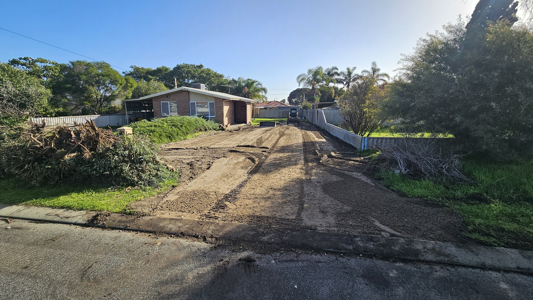Driveway excavation